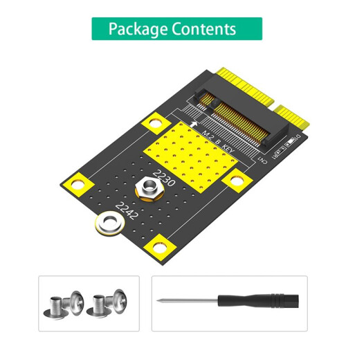 MSATA to M.2(NGFF) Key B Adapter for 2230/2242 SSD Card Adapter for Multi-System PCS 2
