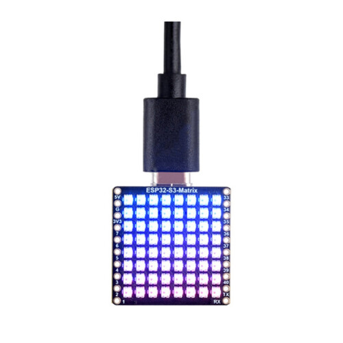 Waveshare ESP32-S3 Matrix RGB-LED with WiFi  QST Attitude Gyro Sensor QMI8658C Compatible with for  Python 1