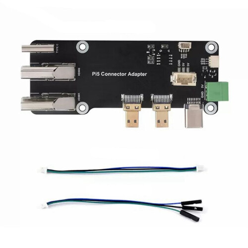 For Raspberry Pi 5/4B Micro--Compatible to HD Adapter Board Support Dual 4K Outputs Expansion Board