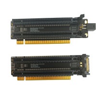 PCI-E 4.0 X16 1 to 2 Expansion Card Gen4 Split Card PCIe-Bifurcation X16 to X8X8 with 20mm Spaced Slots CPU4P(4 Pin)