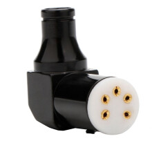 Hifi Vinyl LP Phono 5pin DIN Plug 90degree Female DIN for AMP Audio Tonearm Tonearm Signal Cable