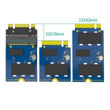M.2 NVME M-Key B&M 2230 auf 2242 Verlängerungsadapter für X270 X280 T470 T480 L480 T580 Seriennummern (5 Stück)