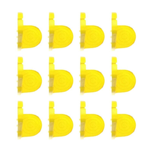 12pcs Cup Holder Anti-Overflow Laundry Detergent Cup Holder Folding Bracket Seamless Hook Yellow