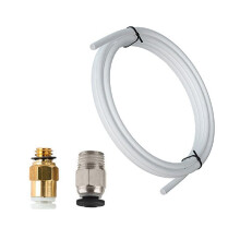 3D Printer Upgrade Kit met KJH04-M6 & PC4-01 Pneumatische Connectoren 1M PTFE Buis voor 1.75mm Bowden Extruder Wit
