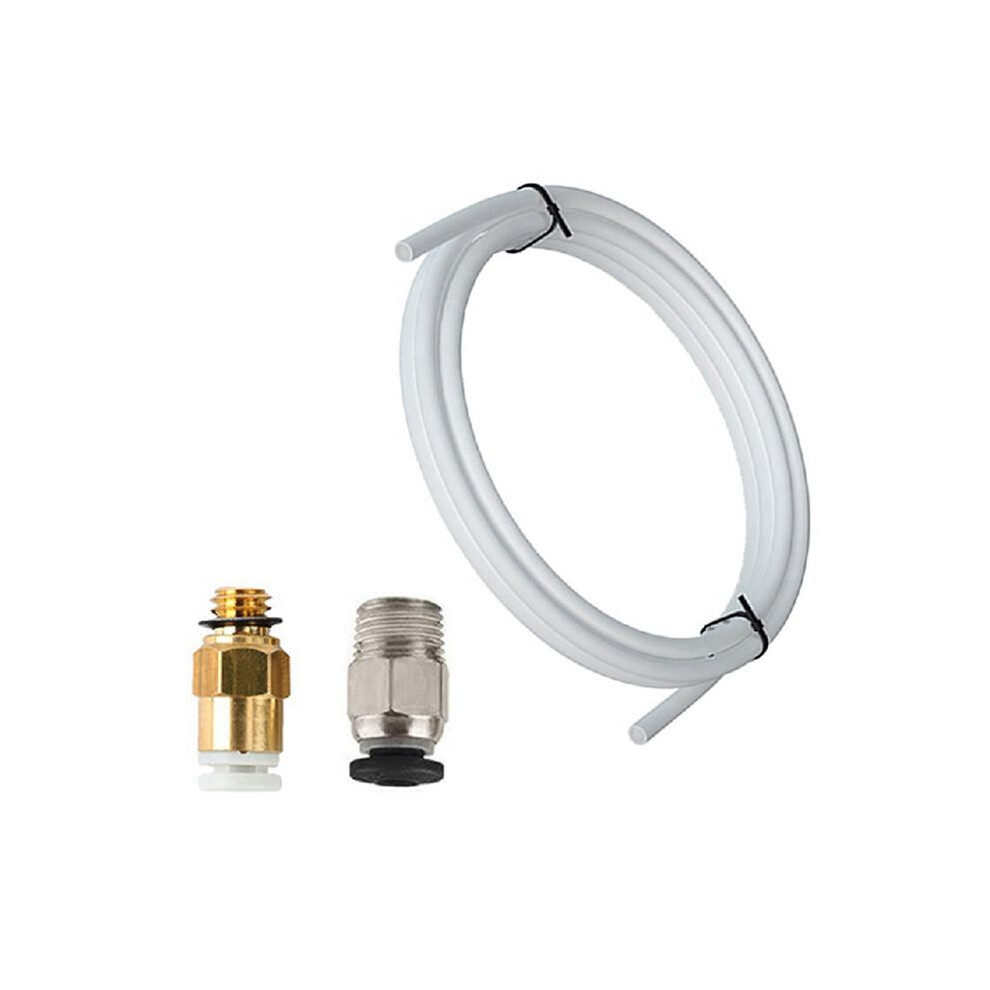 3D Printer Upgrade Kit With Kjh04-M6 & Pc4-01 Pneumatic Connectors 1M Ptfe Tube For 1.75Mm Bowden Extruder White 6033227373743
