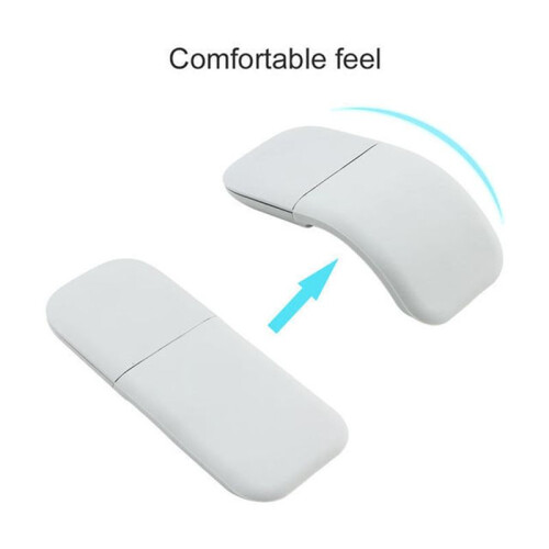 Wireless Mouse Foldable Arc Touch Mause Ultra-Thin Mute Office for PC Laptop White 1