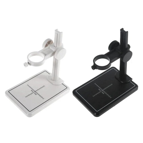 Microscope Stand with Scale Adjustable Stand Holder Bracket Large Base Microscope Endoscope Holder Stand Black 1