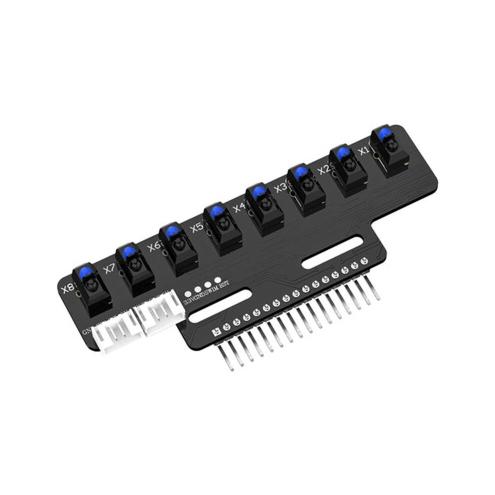 1Pcs 8 Channel High Precision Electronic Infrared Tracking Sensor Module Support Automatic Calibration A 4711801819116