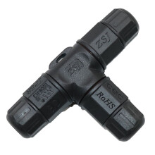 ZSJ M20 LP68 Wasserdichter Stecker, T-Förmig, 3-Polig, 4-Adrig, Anschlussdosenstecker, Verlängerungskabelstecker für Den Außenbereich, 600 V