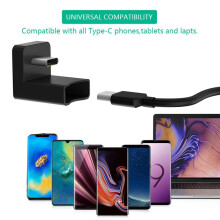 Adapter USB C Typu C Męski na Żeński 90 Stopni, Przedłużacz USB-C USB 3.1 Typu C Męski na Żeński do Laptopa i Tabletu