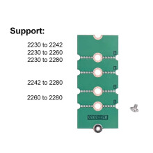 M.2 NGFF SSD Solid State Drive 2230 2242 2260 to 2280 Extension Bracket Transfer Card Adapter Board Convert Card B