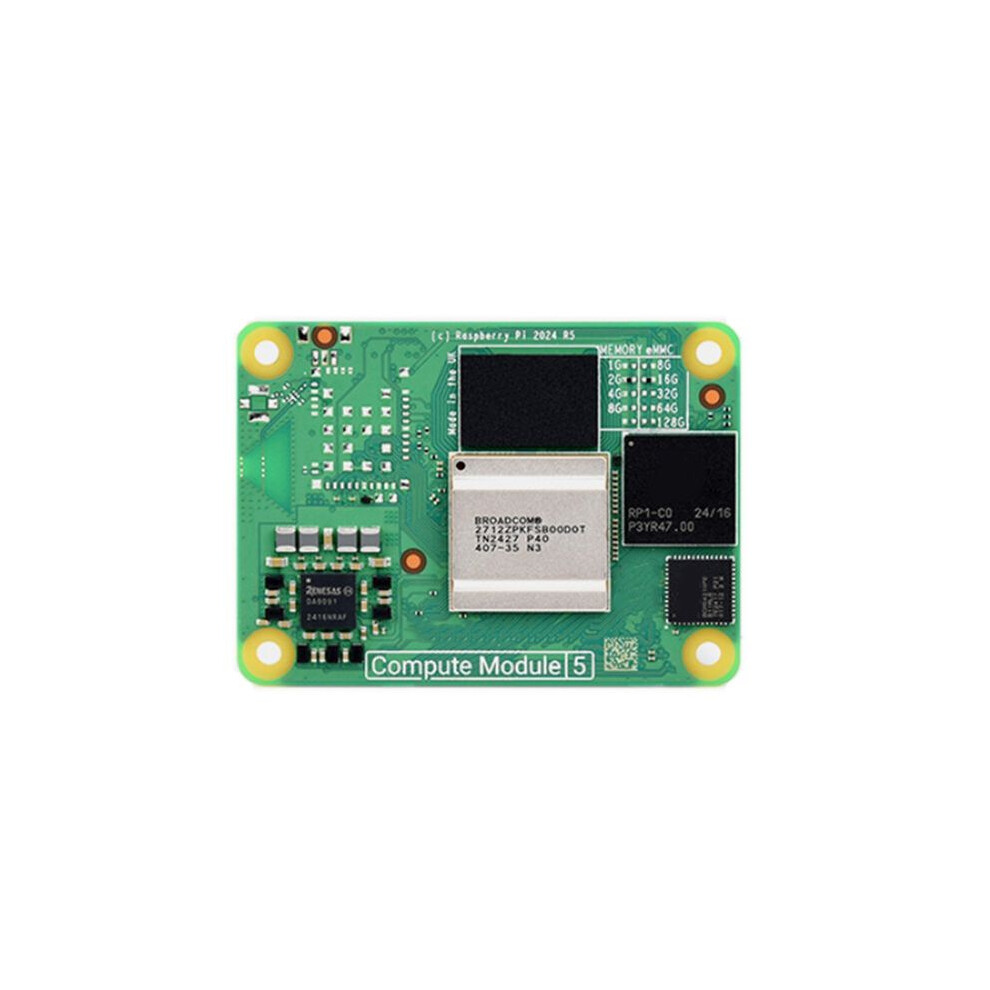 For Raspberry Pi Compute Module 5 Cm5-Quad Core Cortex-A76 @2Ghz,Bcm2712 Compute Module 5 Core Board Cm5002016-Emmc 16Gb 4712405695236