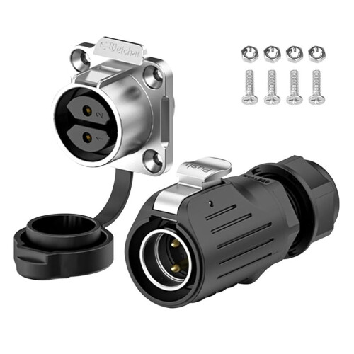 Industrial Waterproof Connector IP68 Quick Plugging Circular Connector Anti-Interference Shell Connector (2 Pin)
