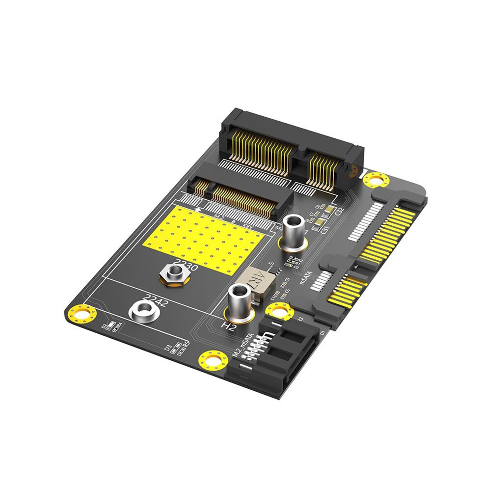 2 In 1 Msata/M.2 Ngff Ssd To Dual Sata3 Adapter M.2/Msata To Adapter M.2 Ngff Msata Ssd To Sata3.0 2.5Inch Adapter 6033932641458