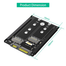 Adaptateur Double M.2 B Key/B&M Key SSD Vers III 2,5 Pouces avec Support de Cadre - Conserve le SSD MSATA Comme Disque 7 mm 2,5 Pouces