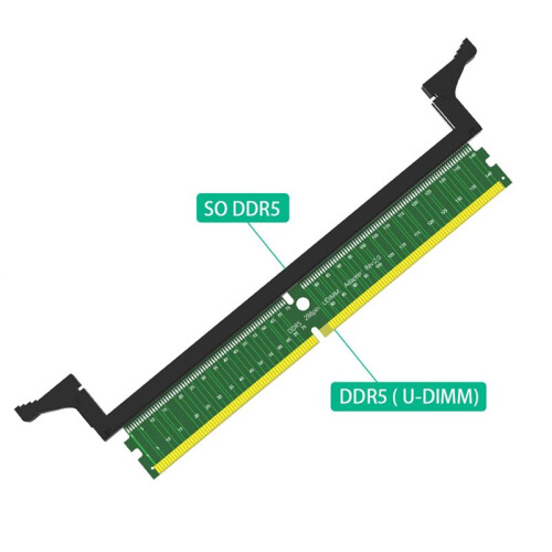 DDR5 U-Dimm 288pin Adapter DDR5 Memory Test Protection Card with Long 2