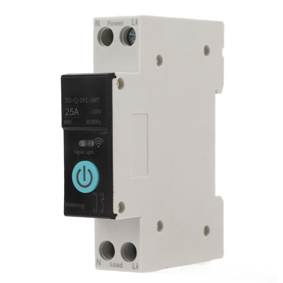 Din Rail Smart Wifi Circuit Breaker 25A, 82X68x18mm, Black 7661384001828