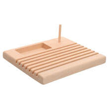 Wooden Sewing Thread Spool Holder with Quilting Ruler Organizer, Desktop or Wall Mount Rack