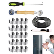 Kit Window Gauze Roller With Hooks For Window Screen , Pool, Garden, Outdoor, Motorhome, Garage, Patio