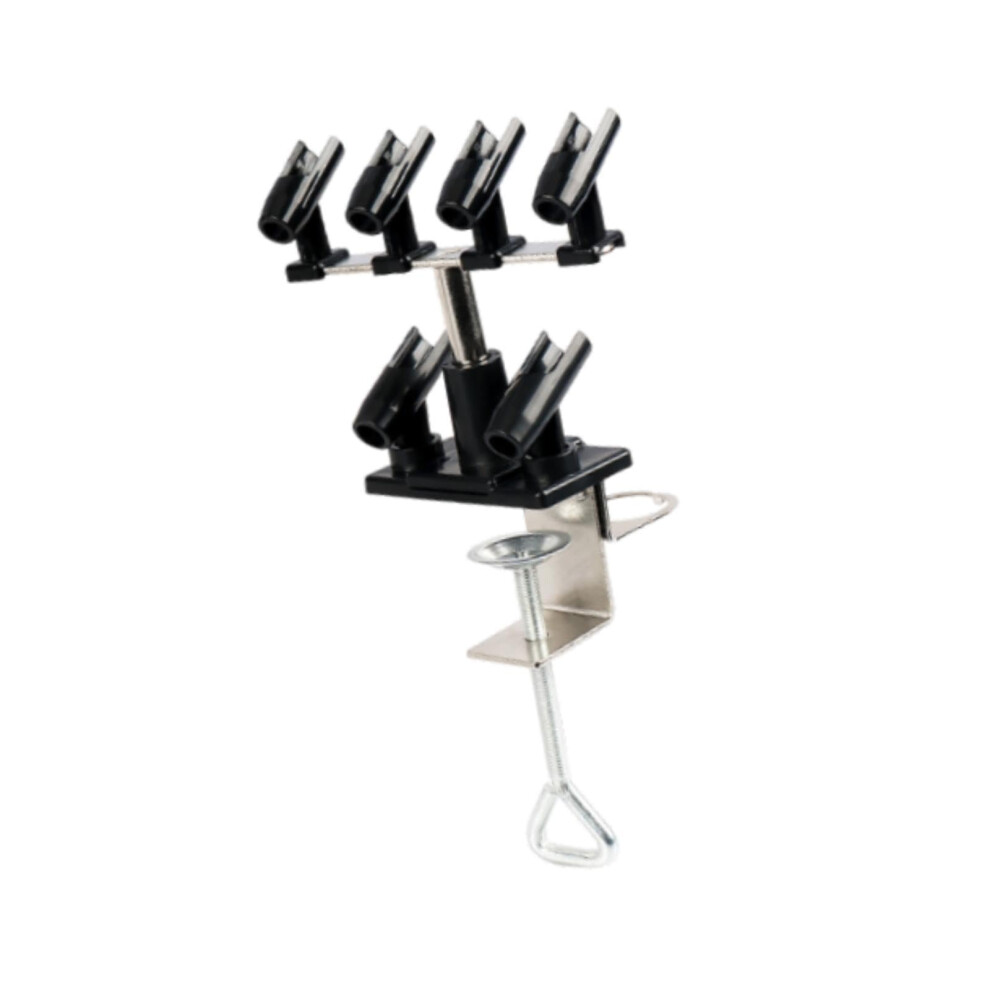 Clampon Airbrush Holder Stand For 6 Brushes With Stable Manganese Steel Workbench Mount 9174973113058