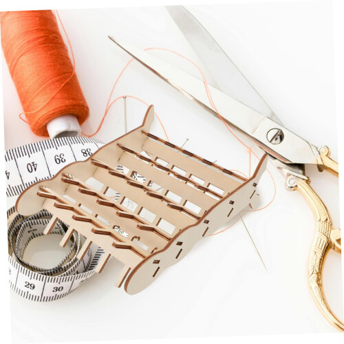 Wooden Thread Rack Spool Holder for Sewing and Crafting Tangle Storage SpaceSaving Design 2