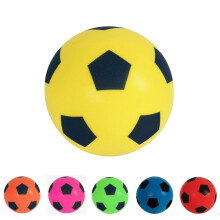 HTI Fun Sport 20cm Yellow Foam Football | Soft Sponge Soccer Ball for Indoor & Outdoor Play | Perfect for Games & Fun | Safe for Adults, Boys & Girls