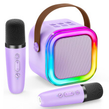 Karaoke Machine Kids 2 Microphones IROO Mini Karaoke Machine Bluetooth