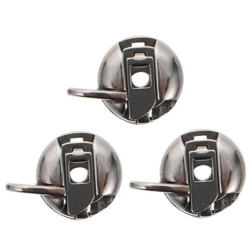 3pcs Durable Sewing Machine Bobbin Cases with Compact Organizer for Quick Replacement and Tangle Thread
