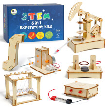STEM Toys Age 8+, Wooden Engineering Science Experiments kit(6 Pack Set)