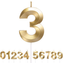 URAQT Birthday Candle for Cake 5D Shape Birthday Number Candles 53 inc