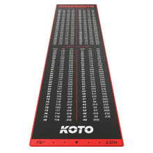 KOTO - Checkout Dart Mat 285x80cm, Non-Slip Carpet Dart Mat with Score Indicator & Floor & Dart Protection