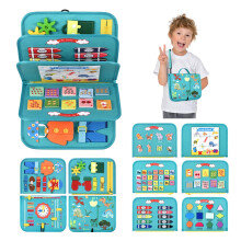 Busy Board Montessori Toys, Busy Book for 3 4 5 6 Year Old Boys Travel Toys