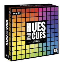 The OP Usaopoly | Hues and Cues Multilingual Board Game for All Family | Party Game for 3-10 Players | Vibrant Colour Guessing | Connect Clues from 4