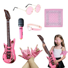 TUONYIS 6 Pcs Rockstar Fancy Dress Kids Punk Rock Star Fancy Dress Kid