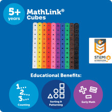 Learning Resources MathLink Cubes – Set of 100, Ages 5+, Counting Blocks for Early Maths Skills, Linking Cubes for Addition, Subtraction & Patternin