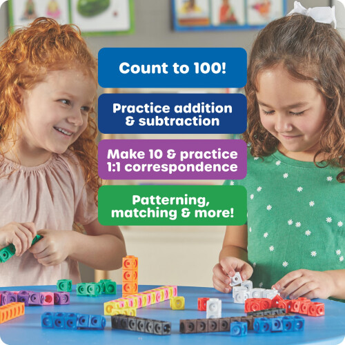 Learning Resources Learning Resources MathLink Cubes Set of 100 Ages 5 Counting Blocks fo 2