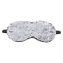 (One Size, Silver) Bondage Sleep Cover Reversible Sequin Blindfold with Elastic Headband Adult Toys Restraints for Couples