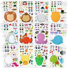 JOYIN 36 PCS Make a face Sticker Sheets, Make Your Own Animal Mix and Match Animals Stickers for Children, Stickers for Party Bag fillers for Kids Pa