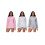 (L, Pink) Γυναικεία Φούτερ με Casual Μπλούζες 3