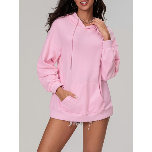 (S, Pink) Γυναικεία Φούτερ με Casual Μπλούζες 2