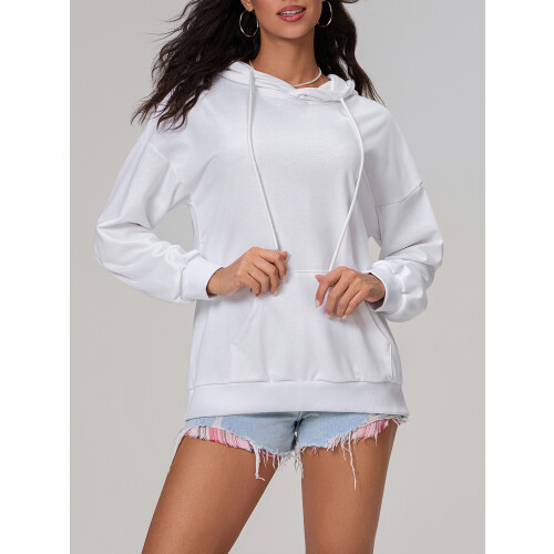 (M, White) Γυναικεία Φούτερ με Casual Μπλούζες 1