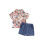 (3-4 Years, Blue) Ensemble 2 pièces short élastique. 1