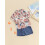 (3-4 Years, Blue) Ensemble 2 pièces short élastique. 4