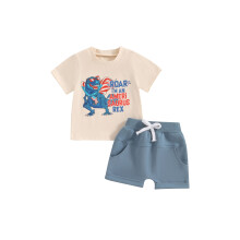 (0-6 Months, Blue) Tenue bébé garçon fête nationale.