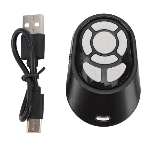 Wireless Bluetooth Ring Controller for Short Videos, Black, BT5.2 1