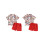 (6-12 Months, Red) Ensemble 2 pièces short élastique. 2