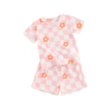 (12-18 Months, Pink) Ensemble 2 pièces été tout-petit