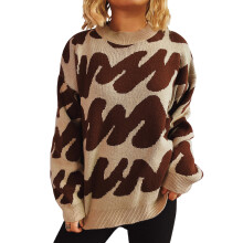 (XL, Dark Khaki) Női aranyos pulóverek utcai viseletre