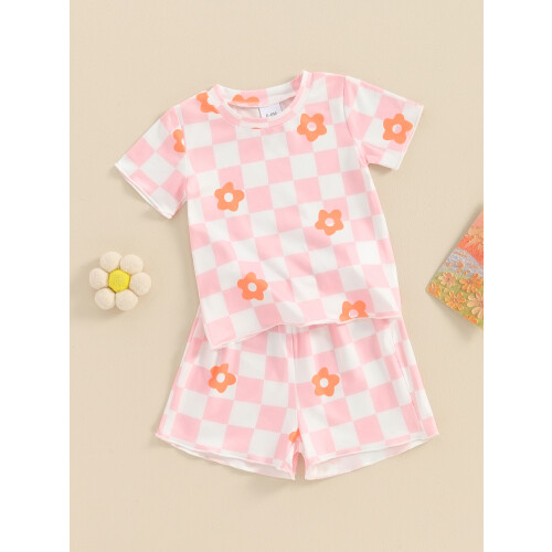 (12-18 Months, Pink) Conjunto de 2 para verano. 2