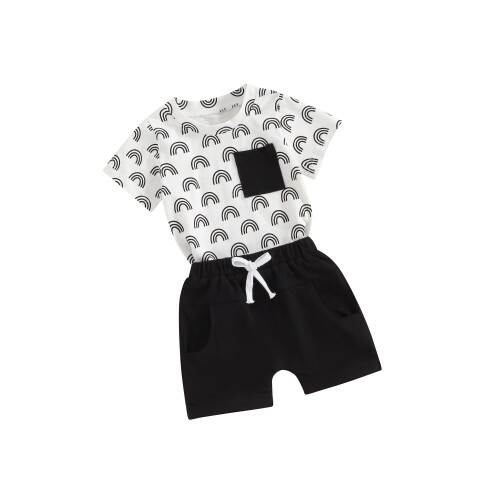 (18-24 Months, White) Completo estivo neonato per bambini.